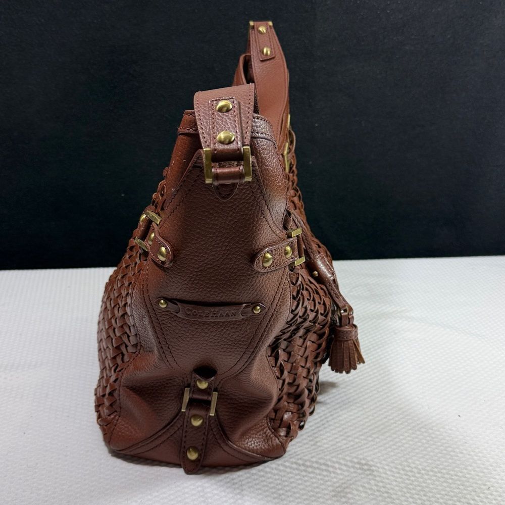 Cole Hann Village Weaved bag large shoulder handbag hobo - Picture 3 of 9